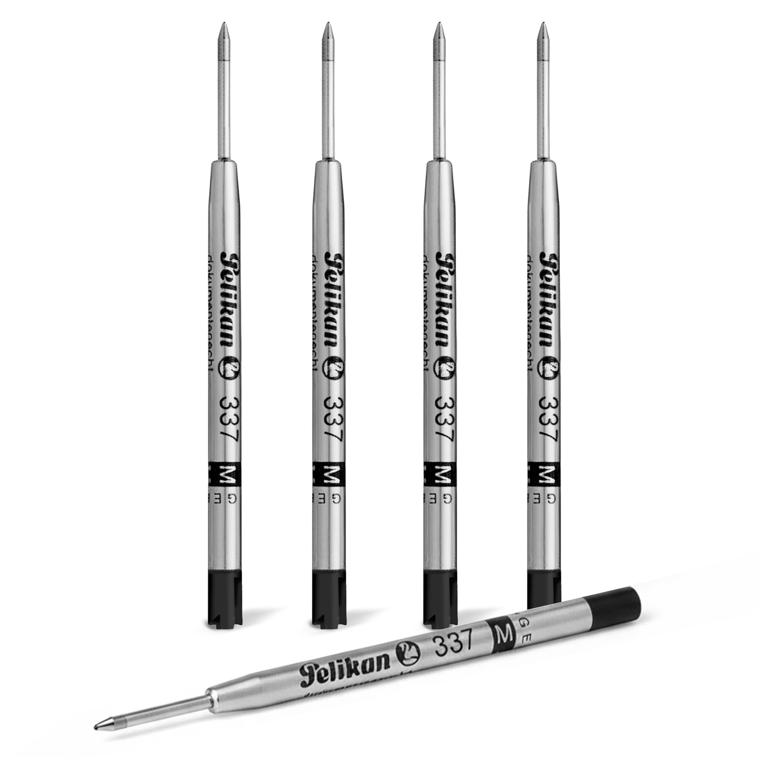 Pelikan Ballpoint Pen Refills, Black Ink, 337 Medium Point, Compatible with Pelikan Jazz Pen, Pack of 5