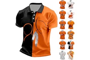 Orange Polo Shirt for Men Truth and Reconciliation Orange Indigenous Tshirt Casual Short Sleeve Button Up Tee Tops