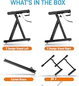 Pyle Heavy-Duty Z Style Music Stand Dual Keyboard Rack Case view 8