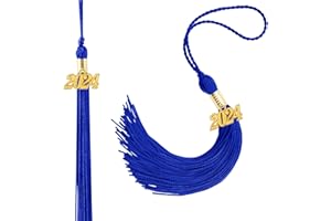 KQNBI 2024 Graduation Tassel, 2024 Tassel Graduation, 2 PCS Graduation Tassel 2024, 2024 Graduation Cap Tassel with 2024 Year Gold Charm for Graduation Hat Graduation Decoration Class of 2024, Blue