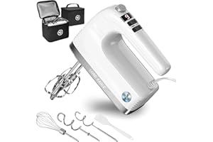 Lord Eagle 9-Speed Digital Hand Mixer Electric Handheld, 500W DC Motor Kitchen Mixer for Cake Baking, Lightweight Egg Beaters