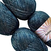 Retro-Glam DK Metallic Yarn, 4-Pack (1280Yds/400G), Teal Blue | 3 DK Weight Sparkle Yarn for Crocheting with Free Patterns - Acrylic Blend Soft Glitter Yarn for Knitting