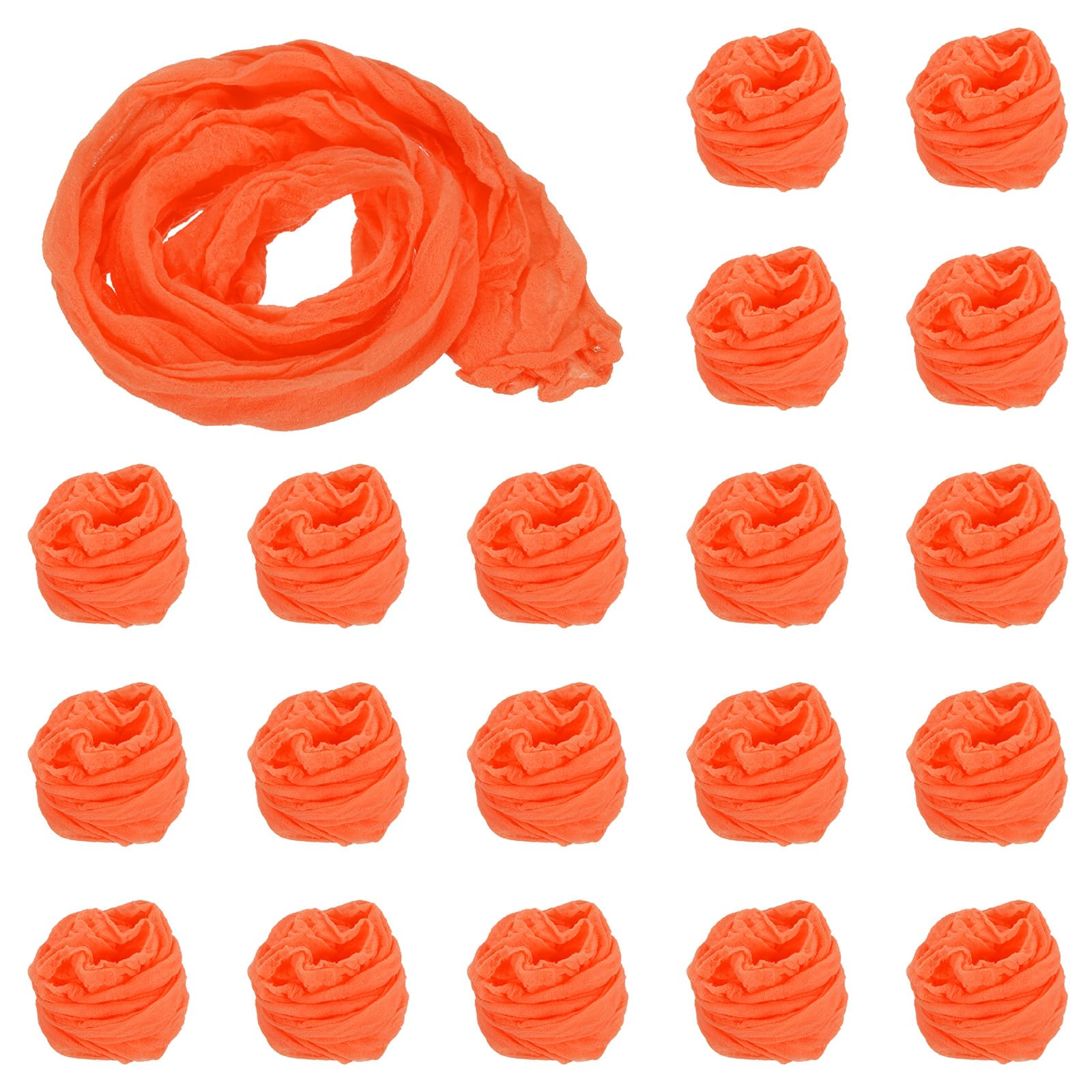 PATIKIL Nylon Stockings DIY Flower, 20Pcs Stocking Flower Fabric Material Tensile Silk Stocking Flowers for DIY Flower Making Wedding Crafts Home Decoration, Dark Orange
