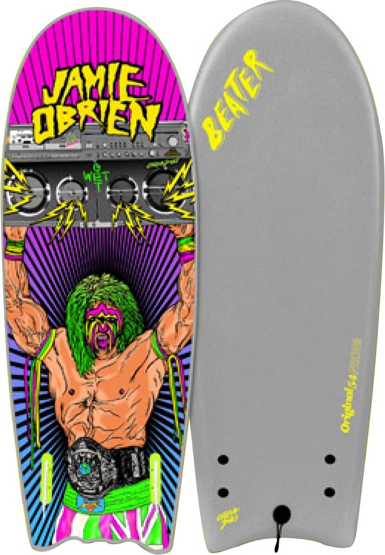 Catch Surf Beater Board Twin Fin Green/ Checkerd 54 Inch Soft Top