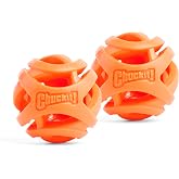 Chuckit! Air Fetch Ball, Small 2in, for Dogs 0-20lbs, 2 Pack | Hollow, Mesh-Like Design Lets Dogs Breathe Easy While Fetching, Bouncy, Durable and Compatible with All Launchers