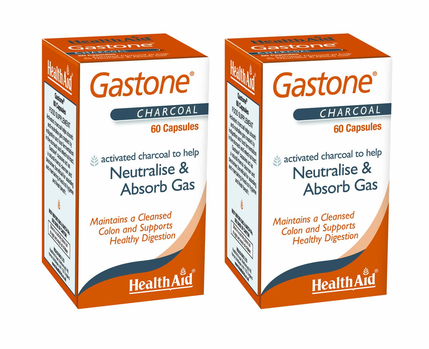 HealthAid Gastone Pack of 2 x 60 Capsules (120 Capsules)