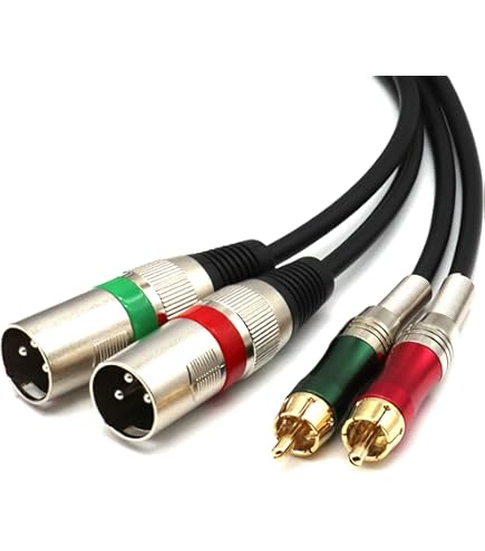 1.5 Foot RCA To XLR Cable Pair - Pro Audio Interconnect With Amphenol Plugs