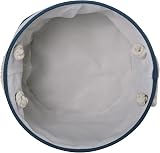 Bone Dry Striped Paw Patch Bin Large Round Navy 15x18x18 Storage view 2