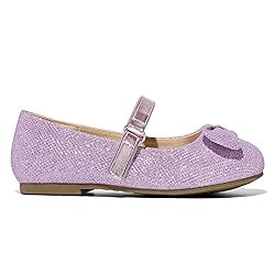 K KomForme Girl's Ballet Flats Non-Slip Soft Mary