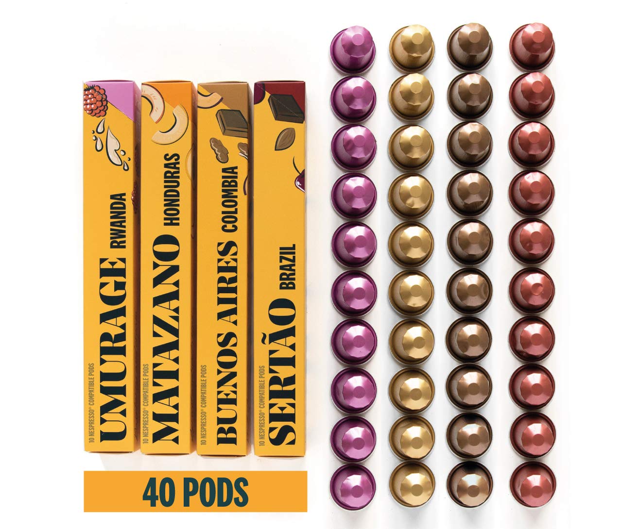 Pact Coffee Nespresso Compatible Coffee Pods Mixed Variety Pack Of 40 Capsules Buy Online In Brunei At Brunei Desertcart Com Productid 112754251
