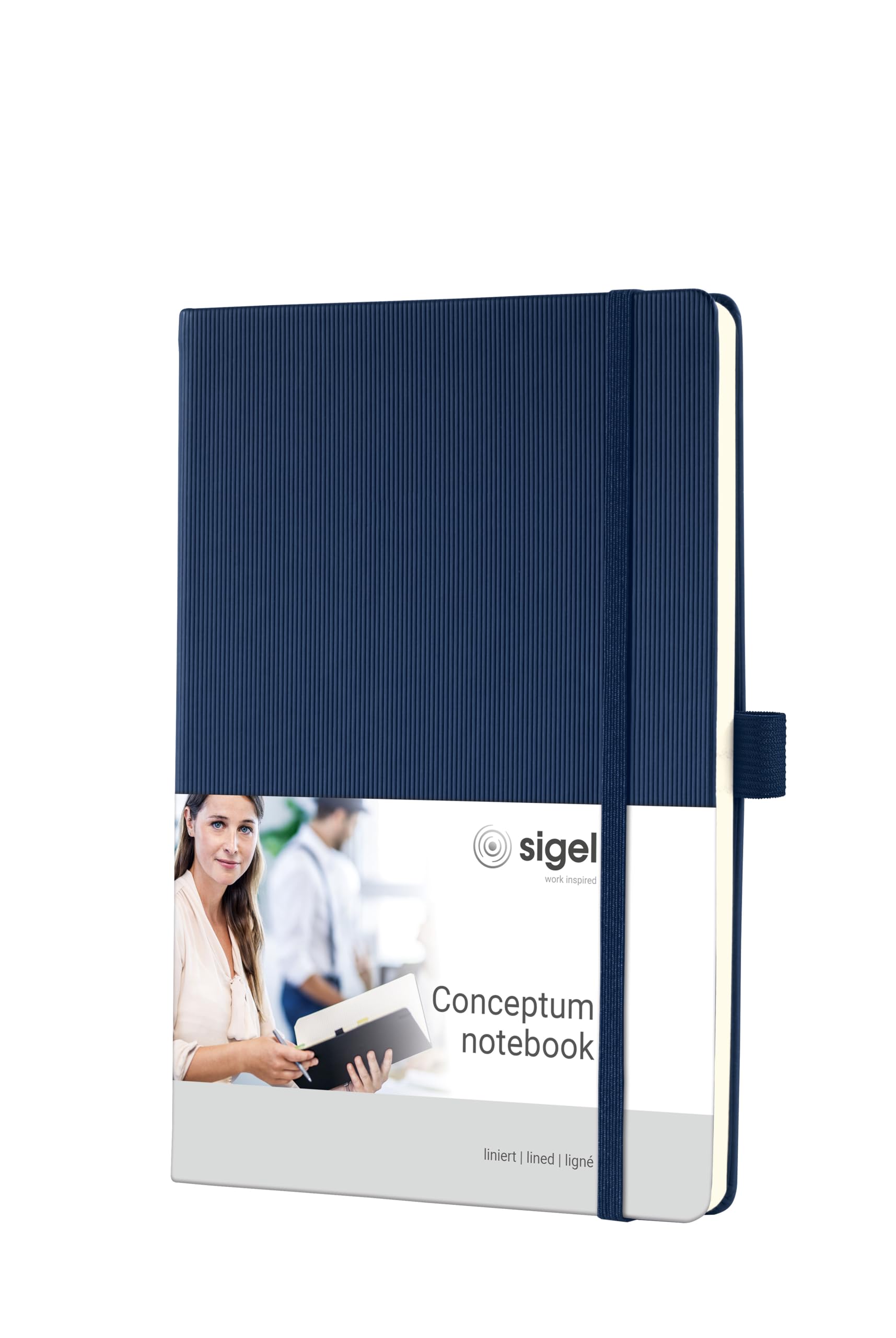 SIGEL CO657 Premium Notebook lined, A5, hardcover, Blue - Conceptum