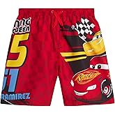 Disney Boys Swim Trunks - Cars Lightning McQueen Mickey Mouse Toy Story Buzz Lightyear Toddler Boy Swim Shorts (Sizes: 2T-7)