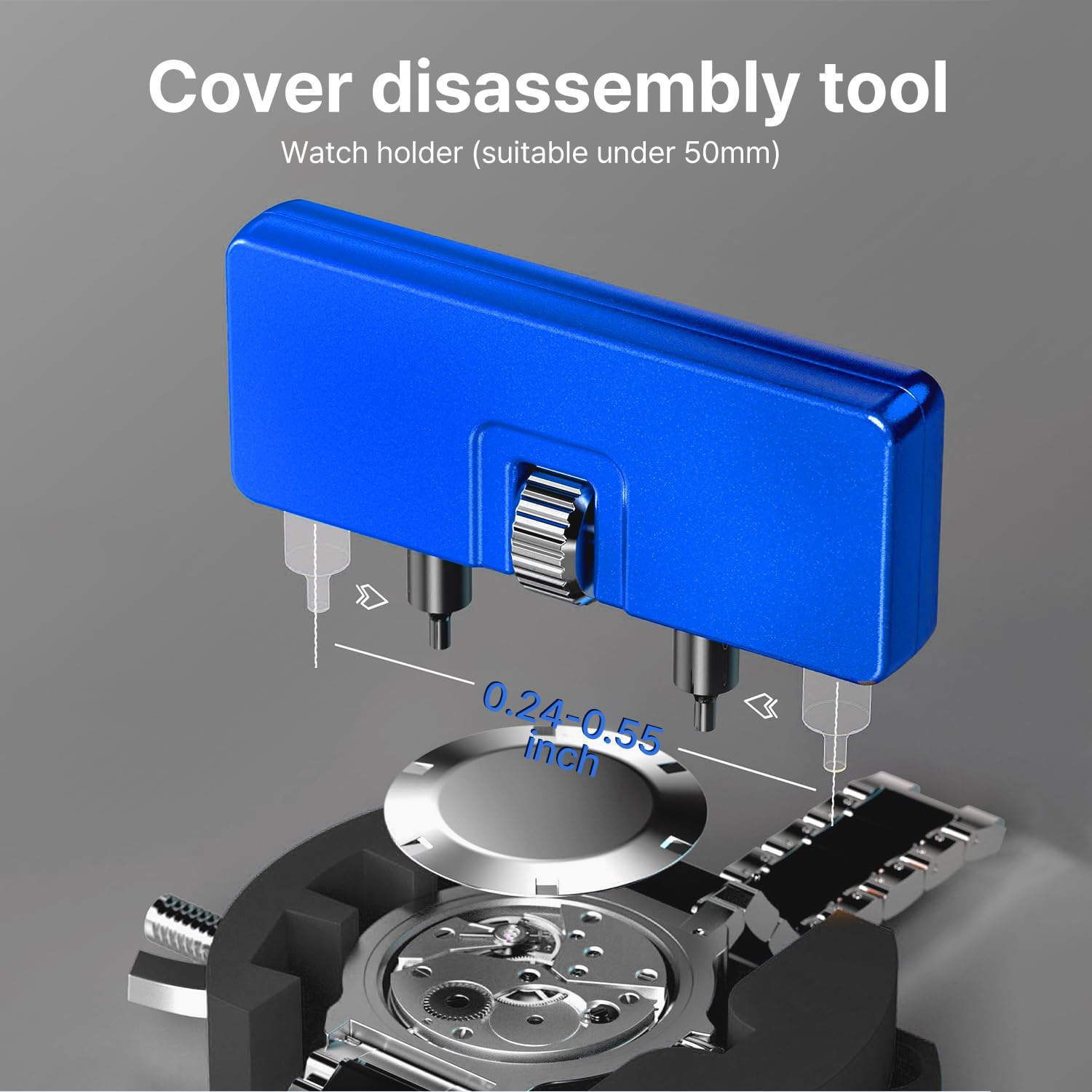 Watch Battery Replacement Tool Kit: EasyTime Professional Watch Repair Toolkit Watch Back Remover Set with Adjustable Case Opener, Tweezers, Screwdriver and Instructions