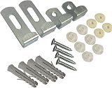 Merriway BH02269 Adjustable Mirror Hanging Clip Set with Fixings White view 2