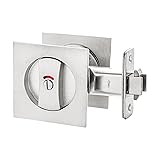 Malimali Pocket Door Lock, Brushed Steel Pocket