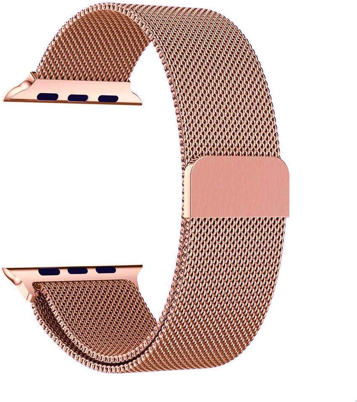 GRIPP® 44mm Stainless Steel Mesh Milanese Loop Strap for Apple Watch Series 1/ Series 2/ Series 3 with Magnetic Clasp (Rose Gold)