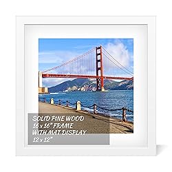 POUYCIW 16x16 inch Wood Picture Frame for Wall