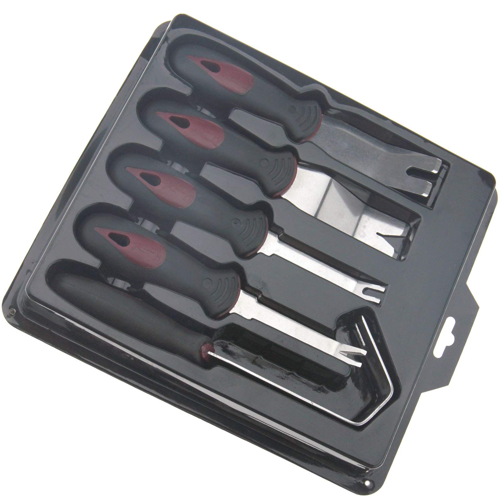 YINETTECH 5 x Metal Auto Removal Install Refit Pry Bar Tool Car Door Panel Trimtrim Tool