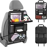 URAQT Car Seat Organizer Leather 8 Pockets Table Tray Tablet Holder Waterproof view 9