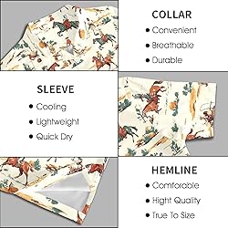 HUGLAZY Funny Horse Racing Shirts for Men Western