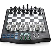 Talking Chess Academy Electronic Chess Board, Smart Chess Board with Voice Teaching System, Computer Chess Game with Strong Magnetic Pieces, 1-2 Player, Electronic Chess Set - Simple Portable Travel