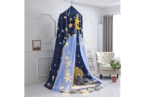Mengersi Galaxy Bed Canopy Play Tent Mosquito Net,Lovely Castle Hanging House Decoration Reading Nook for Girls Boys