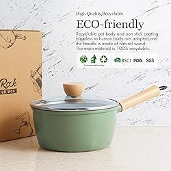 Rockurwok Ceramic Nonstick Sauce Pan with Lid, 1.5