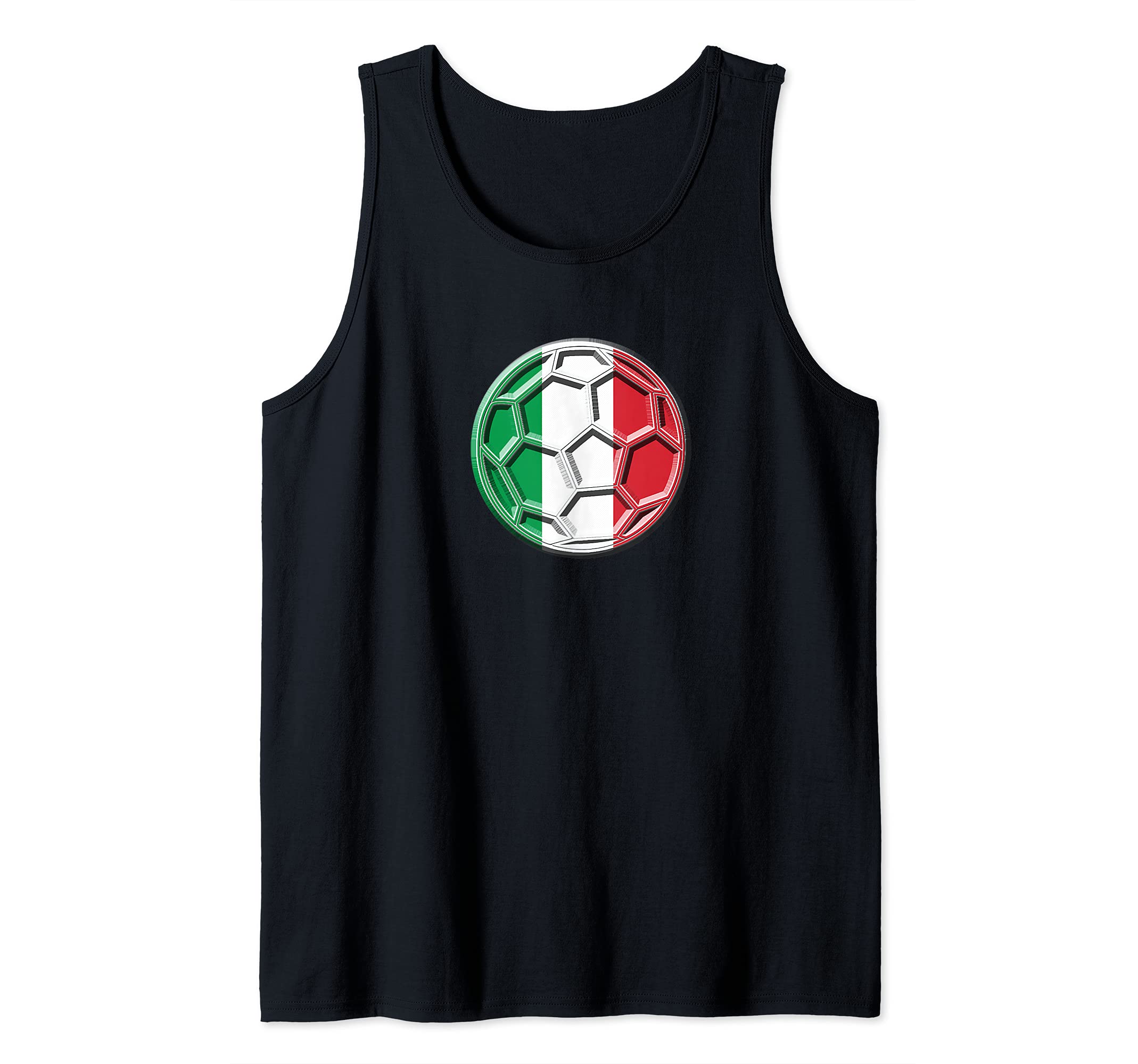 Italy Soccer Ball Flag for Patriotic Italian Fans Tank Top