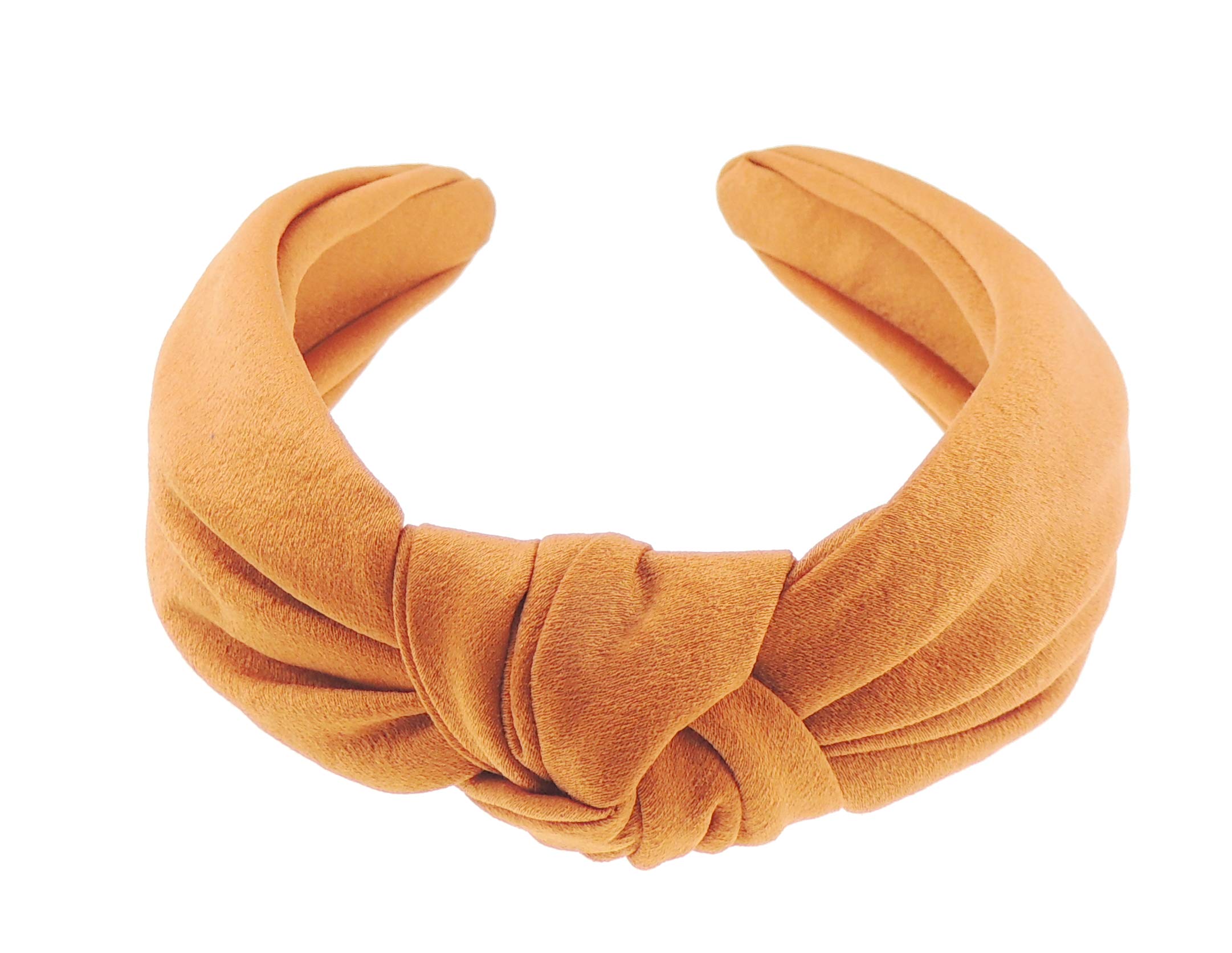 Ladies Top Knot Matte Chiffon Evening Wedding Bridal Headband Alice Band (Rust)