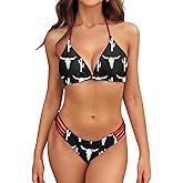 SHESHOW Bikini Sets for Women Cowgirl Style Two Piece Swimsuits Back Lace Up Mid Rise Sexy Bathing Suit Size XS-XL