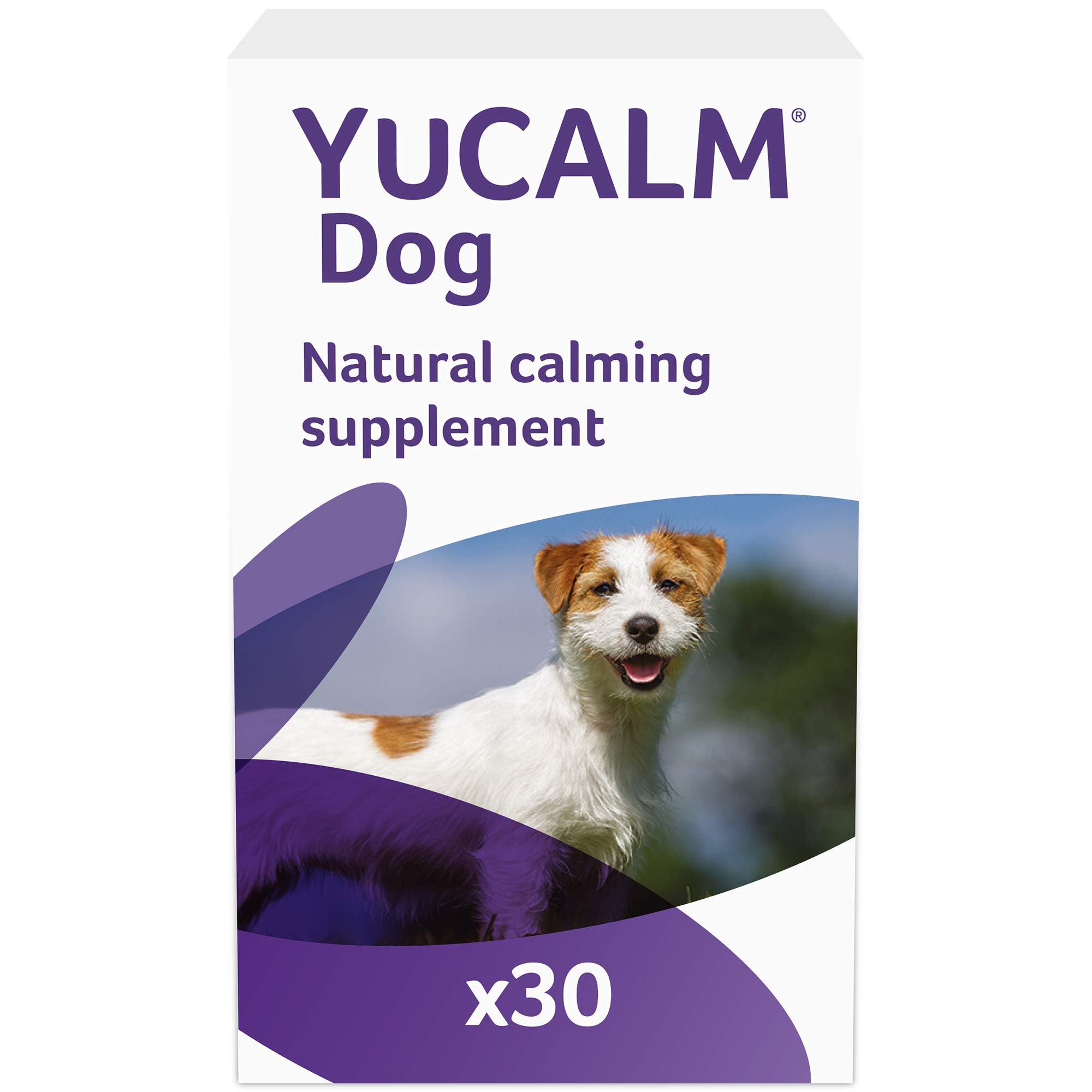 Lintbells YuCALM for Dogs, Natural Calming Supplement for Stressed or Nervous Dogs, 30 Tablets