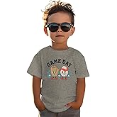 GLIGLITTR Toddler Baseball Shirt for Boys Games Day T-Shirt Kids Sunday Athletic Baseball Outfit Funny Print Summer Tee Tops (Dark Gray,3-4T)