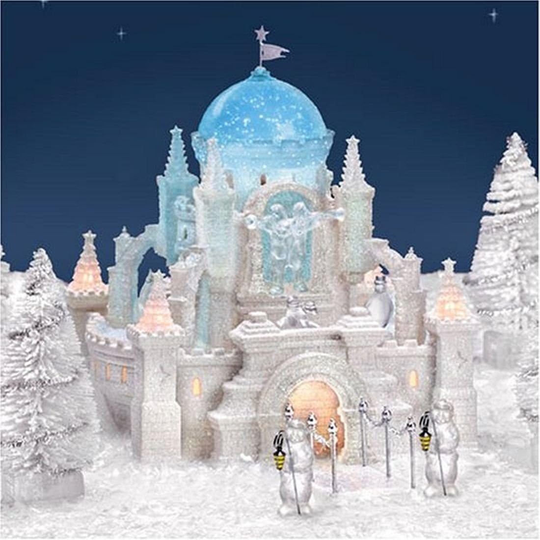 Amazon Com Crystal Ice Palace Discover Department 56 25th Anniversary Special Edition Gift Set 9 Piece Set 522 D56 Snow Village Limited Edition Heritage Village Retired Collectible Home Kitchen