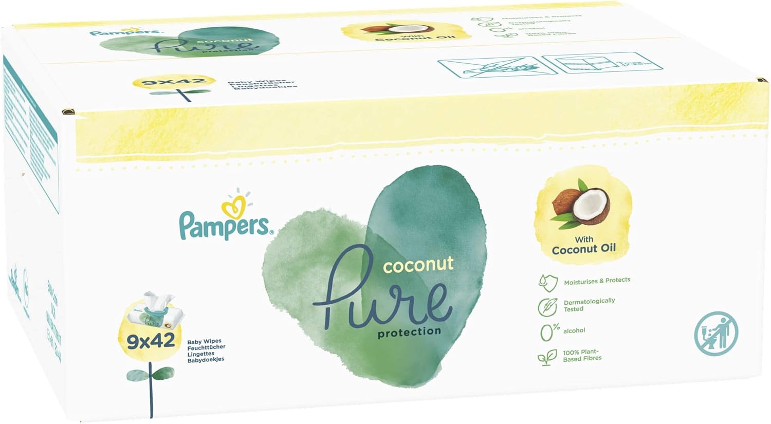 pampers pure coconut wipes