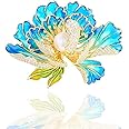 Dainty Flower Brooch Pins for Women Graceful Cubic Zircon Peony Pearl Enamel Badges Lapel Pins Trendy Banquet Prom Dress Jewelry Accessories Gift
