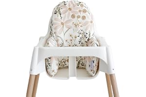 Yeah Baby Goods Wipeable IKEA Antilop Highchair Cushion Cover (Daisy Dreams) - Soft, Waterproof Baby High Chair Cover