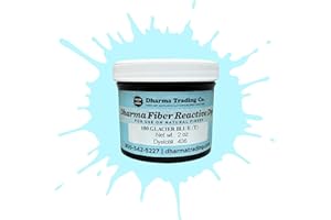 DHARMA TRADING CO Dharma Fiber Reactive Procion Dye - The #1 Dye for Tie-Dye & Ice Dye. Vibrant, Permanent Colors Trusted by Professionals & Hobbyists Since 1969 (Glacier Blue PR180, 2 oz.)