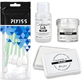 Ranger Emboss It Ink Pad and Reinker and Embossing Powder (Clear) and Blending Tools - Clear Embossing Ink Pad, Ink Refill, Embossing Powder and Blending Brush Tools for Card Making, Scrapbooking