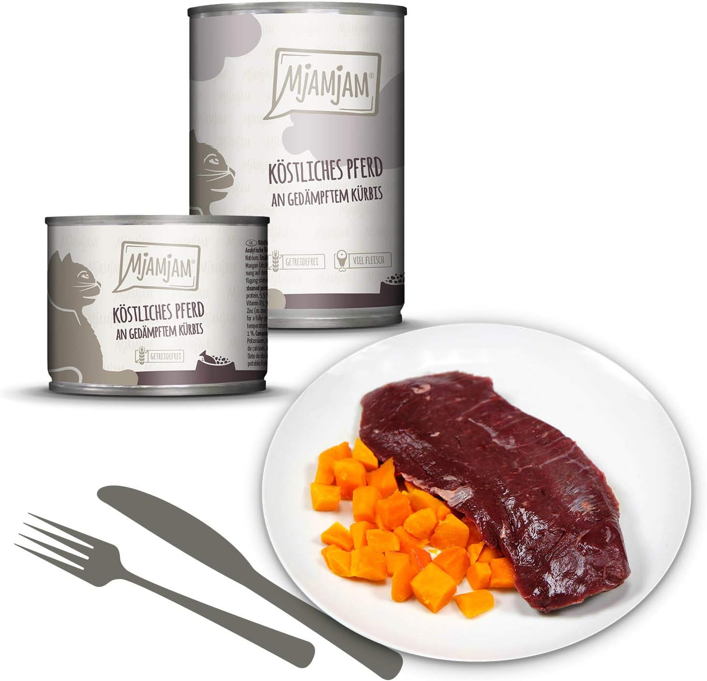 MjAMjAM Natural Wet Cat Food, Excellent Veal and Turkey, Served with Tasty Carrots, Grain Free, 6 x 800g - Image 3