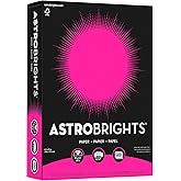 Neenah Astrobrights Bright Color Paper, 8 1/2in. x 11in., 24 Lb, FSC Certified, Fireball Fuchsia, 500 Sheets, 22681