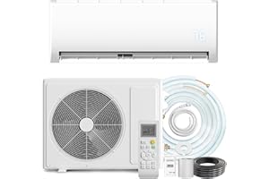 AZOUTDOOR 12000 BTU Mini Split Air Conditioner & Heater 19 SEER2 115V Energy Efficient Ductless Inverter 1 Ton Cools Up to 550 Sq. Ft, with Pre-Charged Condenser, Heat Pump & Installation Kit