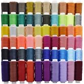 60 Color Polyester Threads - 250 Yard Per Spools Sewing Kit All Purpose for Hand &amp; Machine Sewing