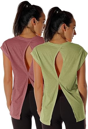 open back exercise tops