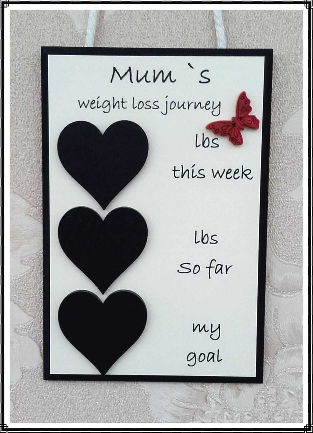 Personalised Mum Diet Weight Loss Chalkboard Plaque (WL11) Slimming AID *****