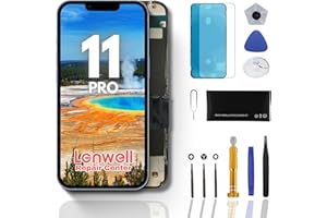 Lenwell Screen Replacement for iPhone 11 Pro 3D Touch Screen Digitizer 5.8” LCD Display with Assembly Full Repair Toolkit Tempered Glass Protector Waterproof for Model A2160 A2217 A2215