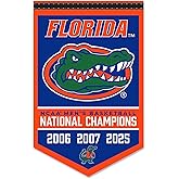 Florida Gators 3 Time College Basketball National Champions Banner