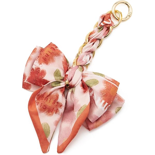 Yeeyeow Silk Bowknot Keychain & Bag Extension Chain - Adjustable Bow Strap For Purse & Backpack Decor