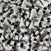 Pride Golf Tee Performance Plastic Golf Tees - 100 Count, 2-3/4 Inch - White - Striped for Consistency