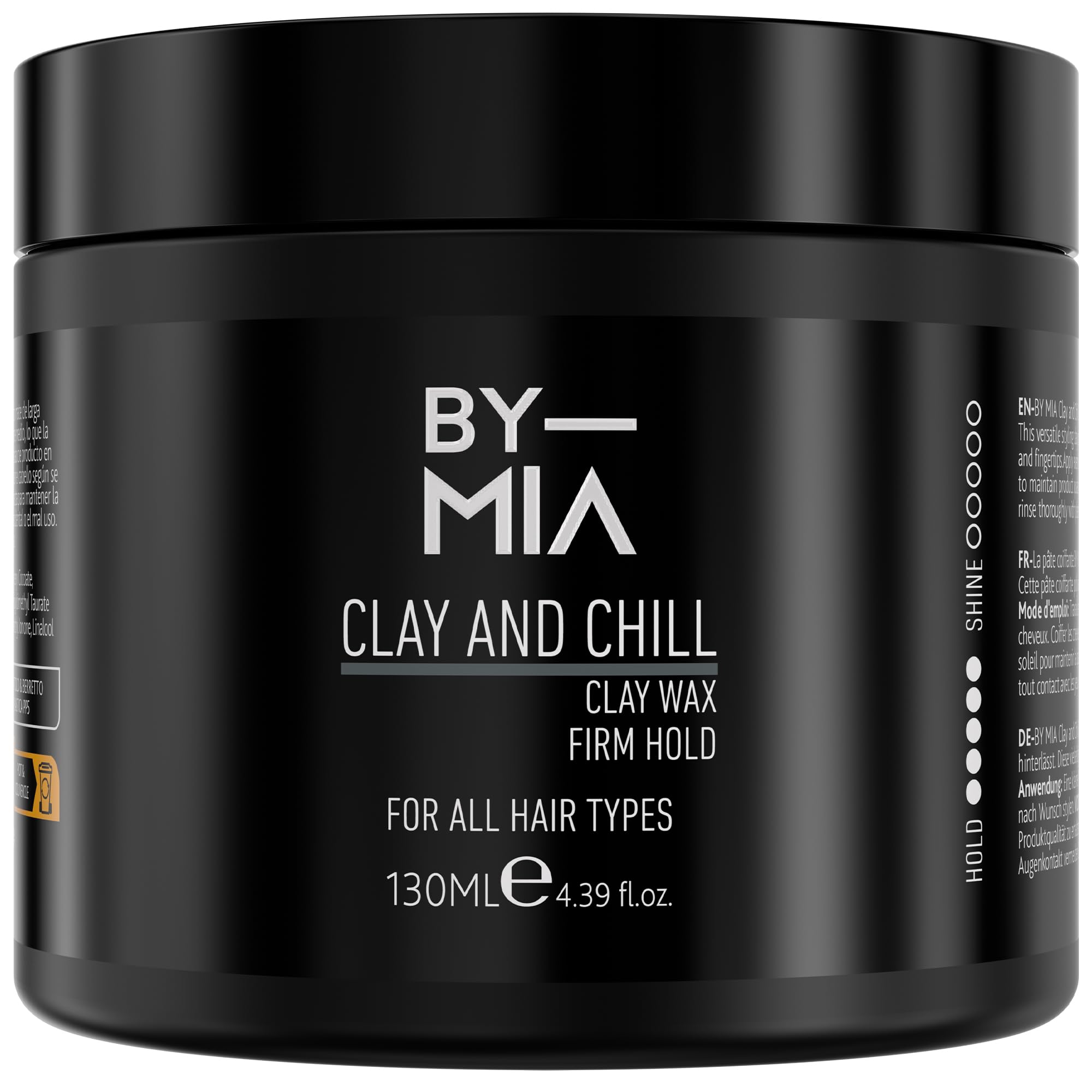 BY MIA Clay and Chill Wax 130ml | Hair Clay Men | Matte Look | Firm Hold | Mens Hair Clay | Matt Clay Hair Men