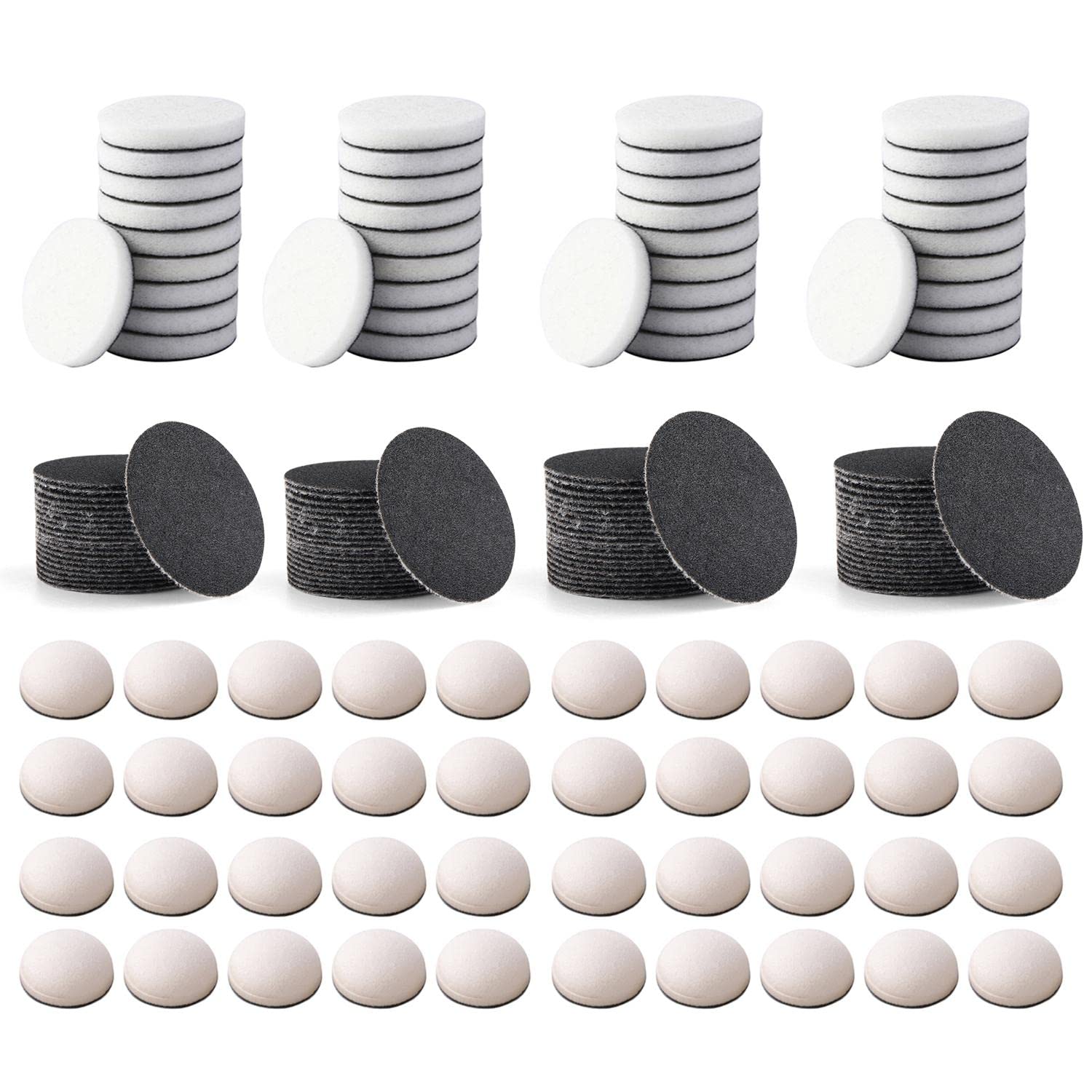 OTCRAFT 160 Pieces Mini Ink Blending Tool 80Pcs Round Replacement Foam Pads 80 Pcs Medium-Grit Sandpaper Provides Card Making Embossing Painting Rendering The Ideal Friction to Work on Cardstock